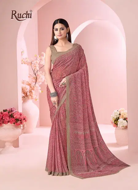 Raagini Georgette Vol 45 By Ruchi Georgette Printed Saree